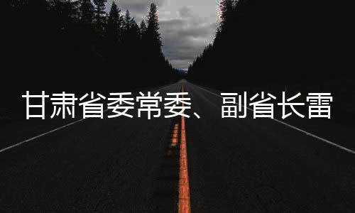 甘肅省委常委、副省長雷思維被查