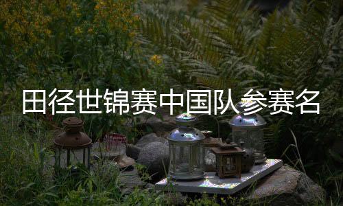 田徑世錦賽中國(guó)隊(duì)參賽名單公布 黑龍江運(yùn)動(dòng)員錢海峰、郭龍宇入選