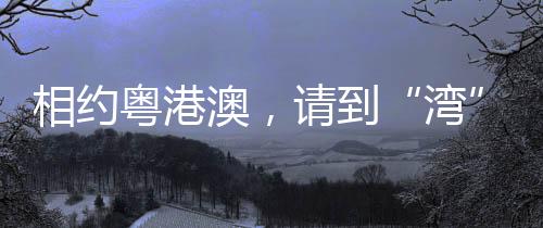 相約粵港澳，請(qǐng)到“灣”里來(lái)——寫(xiě)在十五運(yùn)會(huì)開(kāi)幕倒計(jì)時(shí)100天之際
