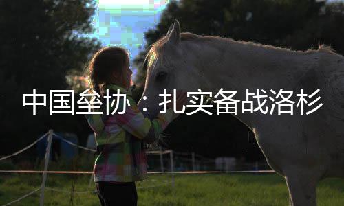 中國壘協(xié):扎實備戰(zhàn)洛杉磯奧運會 完善“一體兩翼”發(fā)展格局