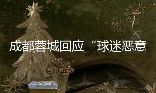 成都蓉城回應(yīng)“球迷惡意涂鴉”：若系成都球迷所為 將絕不姑息