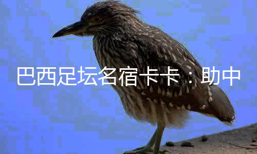 巴西足壇名宿卡卡：助中國青少年追逐“足球夢”