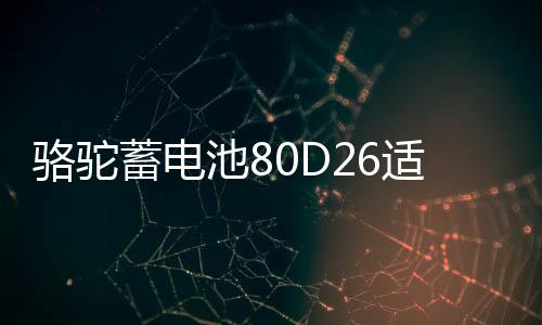 駱駝蓄電池80D26適配豐田凱美瑞銳志RAV4比亞迪S6F6奔騰汽車電瓶
